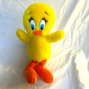 Vntg Tweety Bird 24K Warner Bros Looney Tunes Plush Stuffed Animal 1991 10" Rare